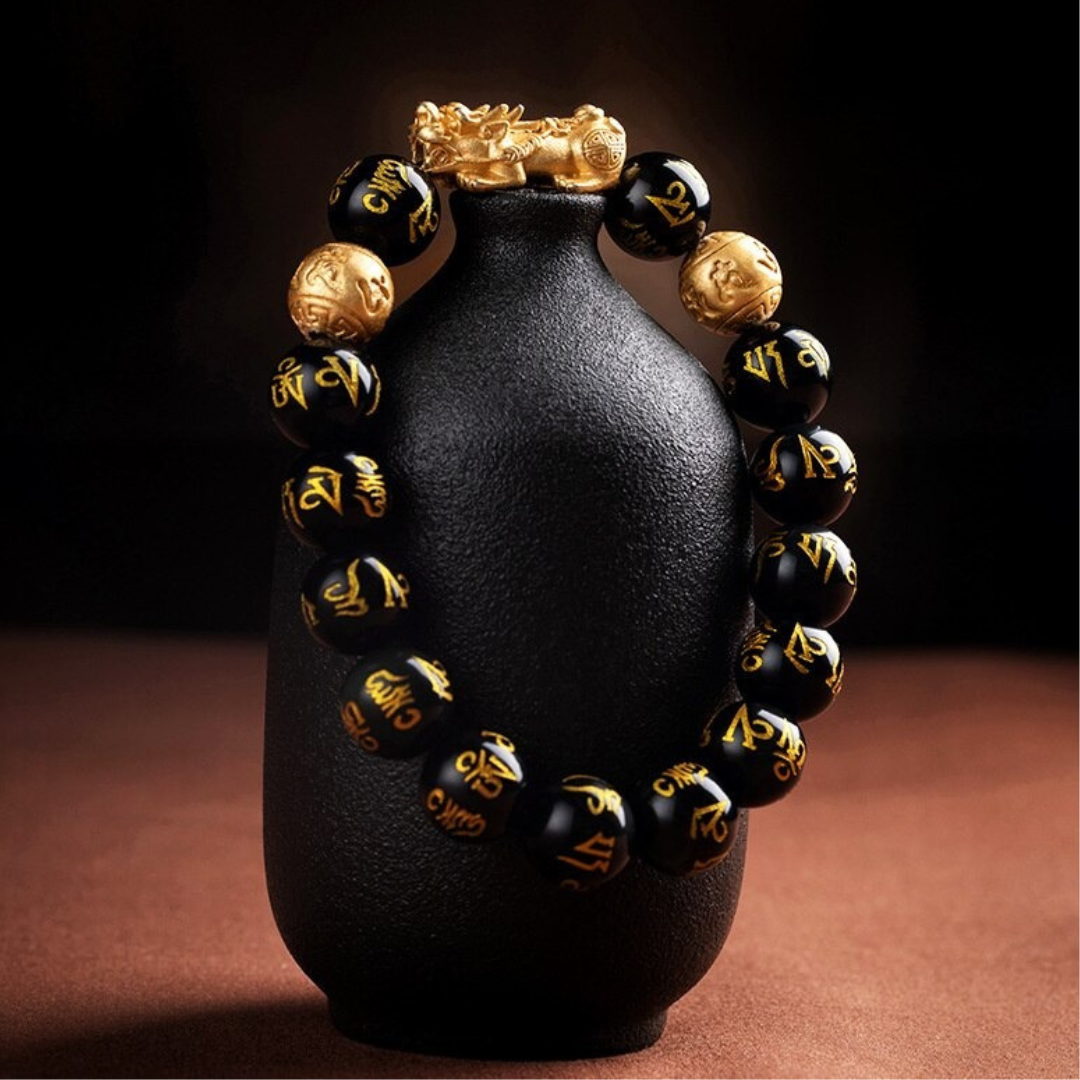 PULSERA FENG SHUI™  ORO LAMINADO DE LA RIQUEZA Y LA BUENA SUERTE