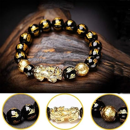 PULSERA FENG SHUI™  ORO LAMINADO DE LA RIQUEZA Y LA BUENA SUERTE