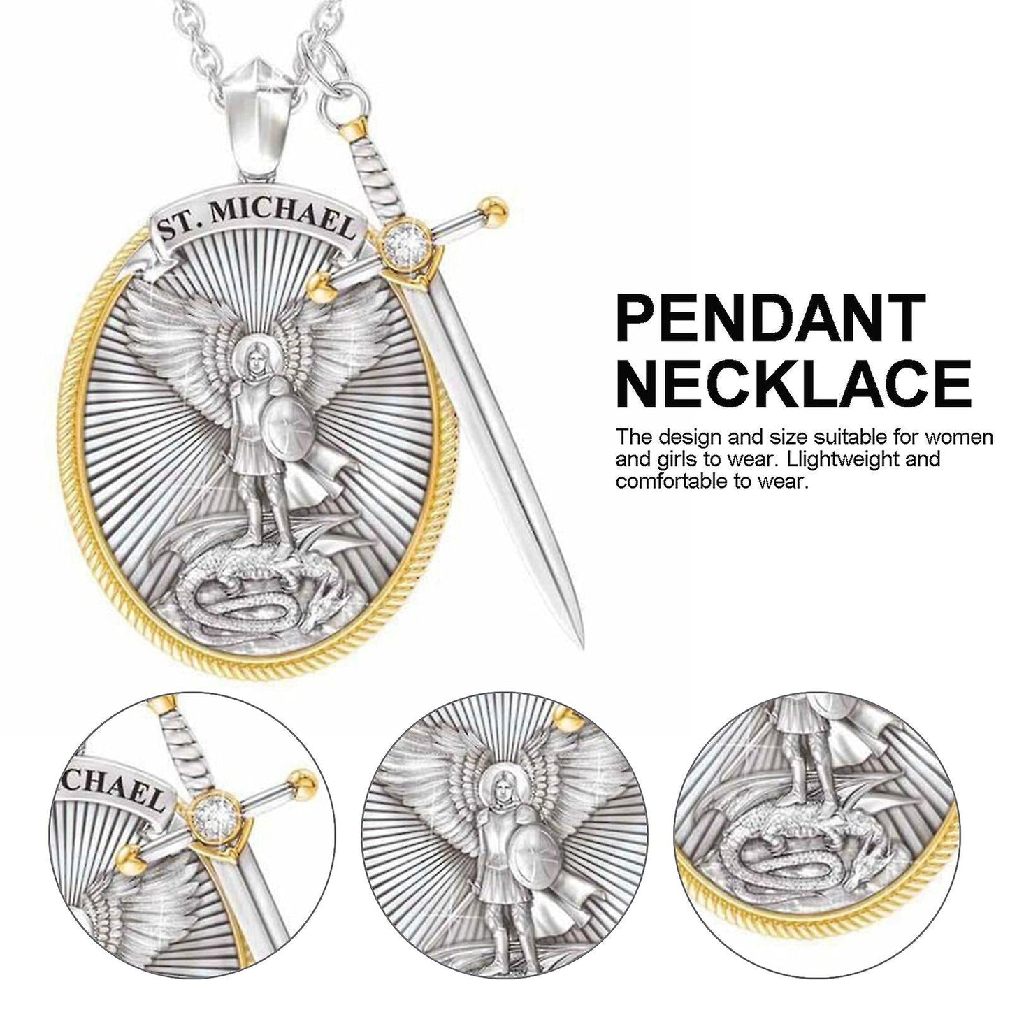 🙏Amuleto San Miguel Arcángel 100% PLATA 🙏