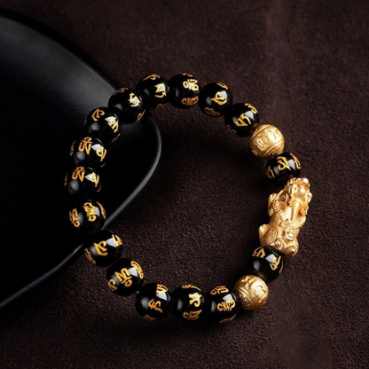 PULSERA FENG SHUI™  ORO LAMINADO DE LA RIQUEZA Y LA BUENA SUERTE