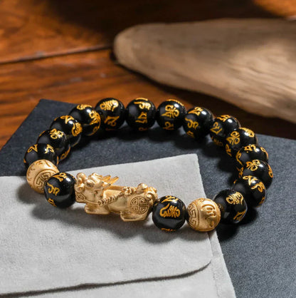 PULSERA FENG SHUI™  ORO LAMINADO DE LA RIQUEZA Y LA BUENA SUERTE