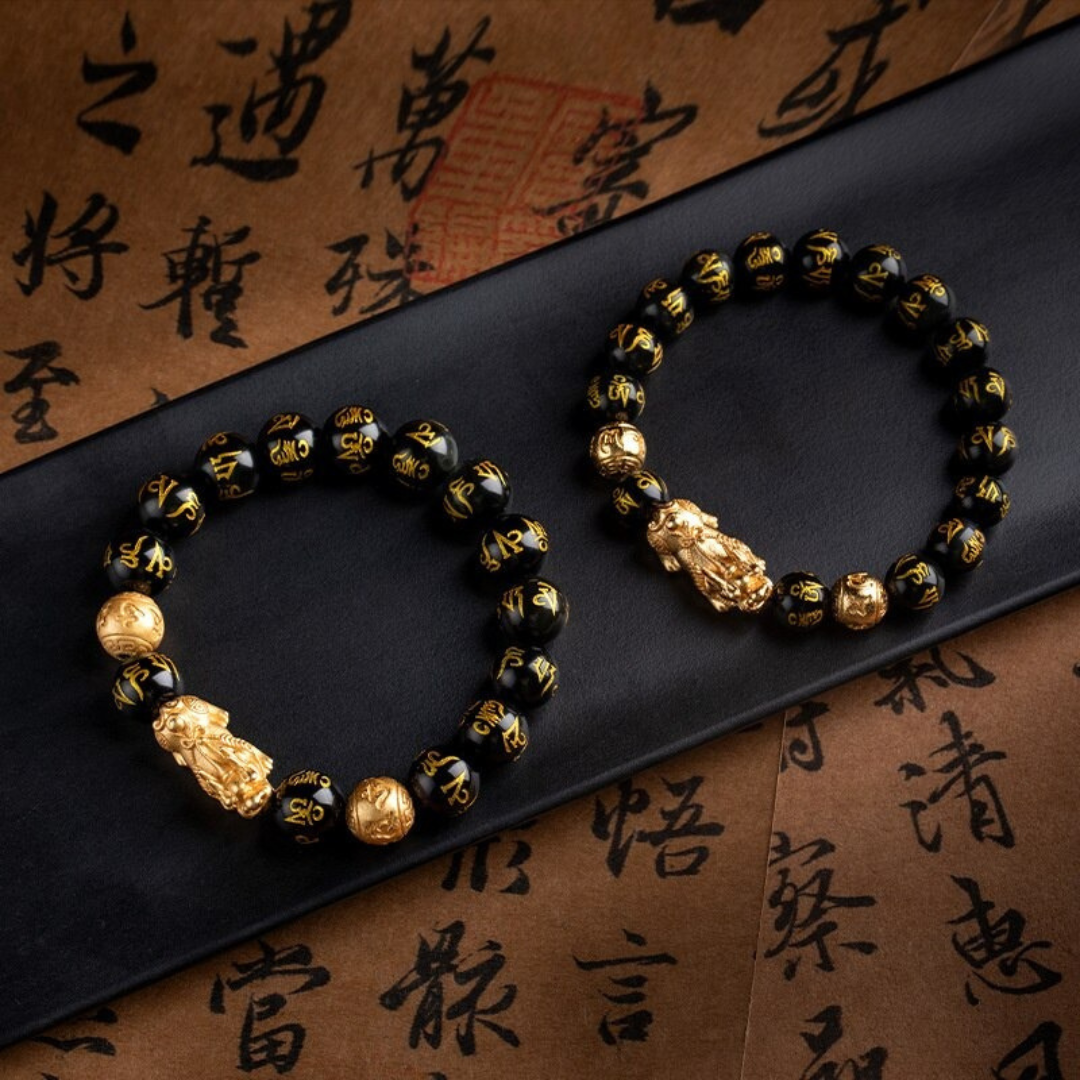 PULSERA FENG SHUI™  ORO LAMINADO DE LA RIQUEZA Y LA BUENA SUERTE