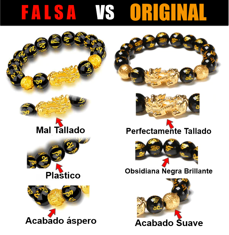 PULSERA FENG SHUI™  ORO LAMINADO DE LA RIQUEZA Y LA BUENA SUERTE