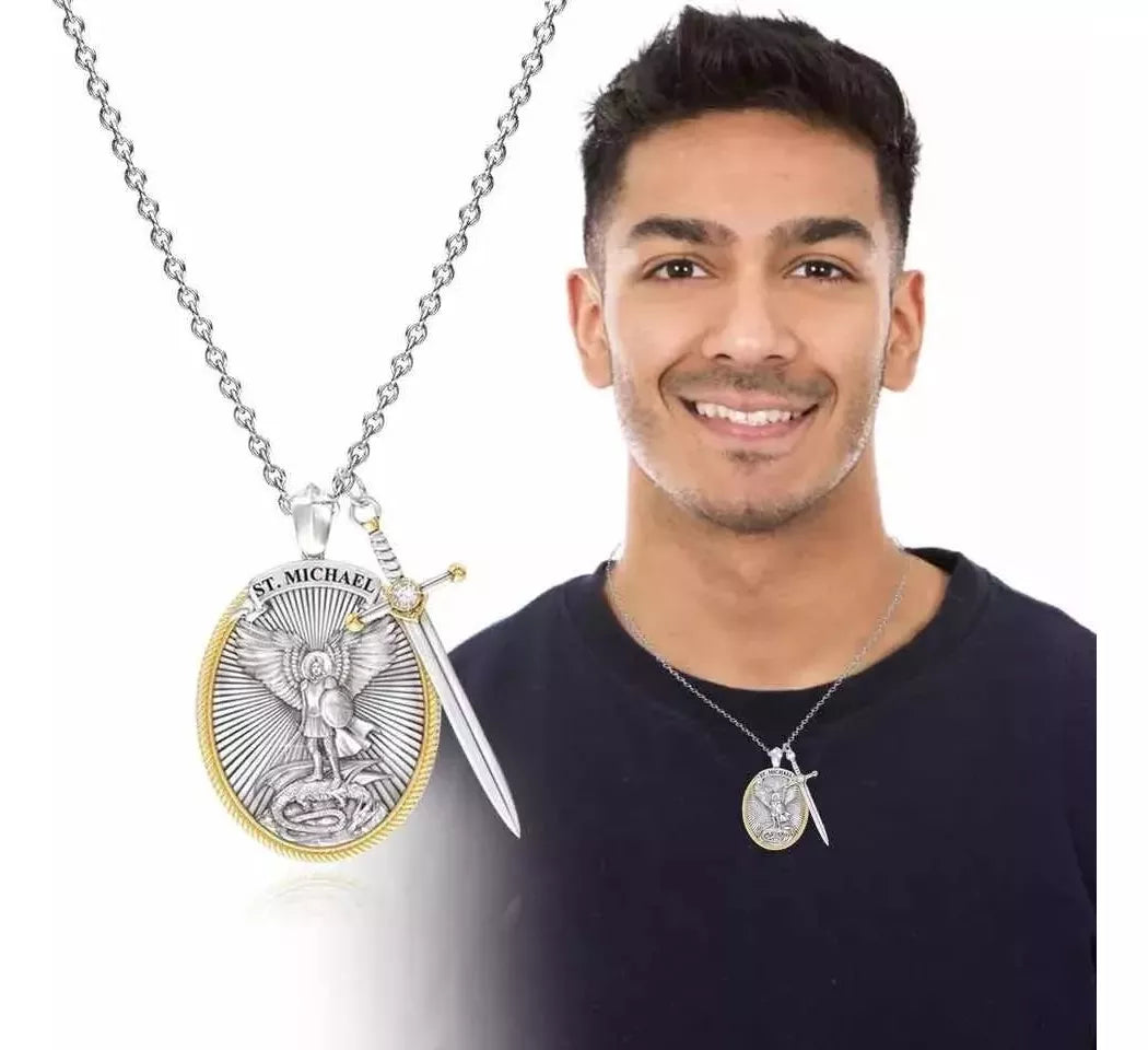 🙏Amuleto San Miguel Arcángel 100% PLATA 🙏
