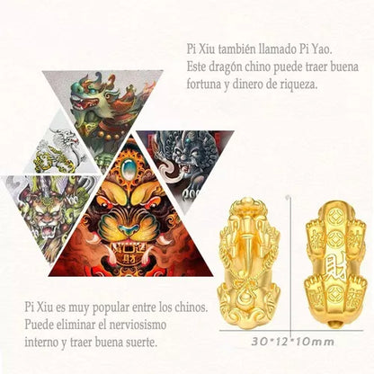 PULSERA FENG SHUI™  ORO LAMINADO DE LA RIQUEZA Y LA BUENA SUERTE