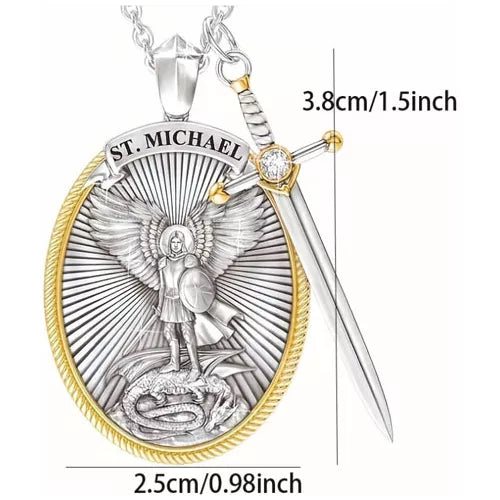🙏Amuleto San Miguel Arcángel 100% PLATA 🙏