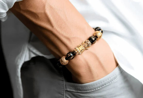PULSERA FENG SHUI™  ORO LAMINADO DE LA RIQUEZA Y LA BUENA SUERTE