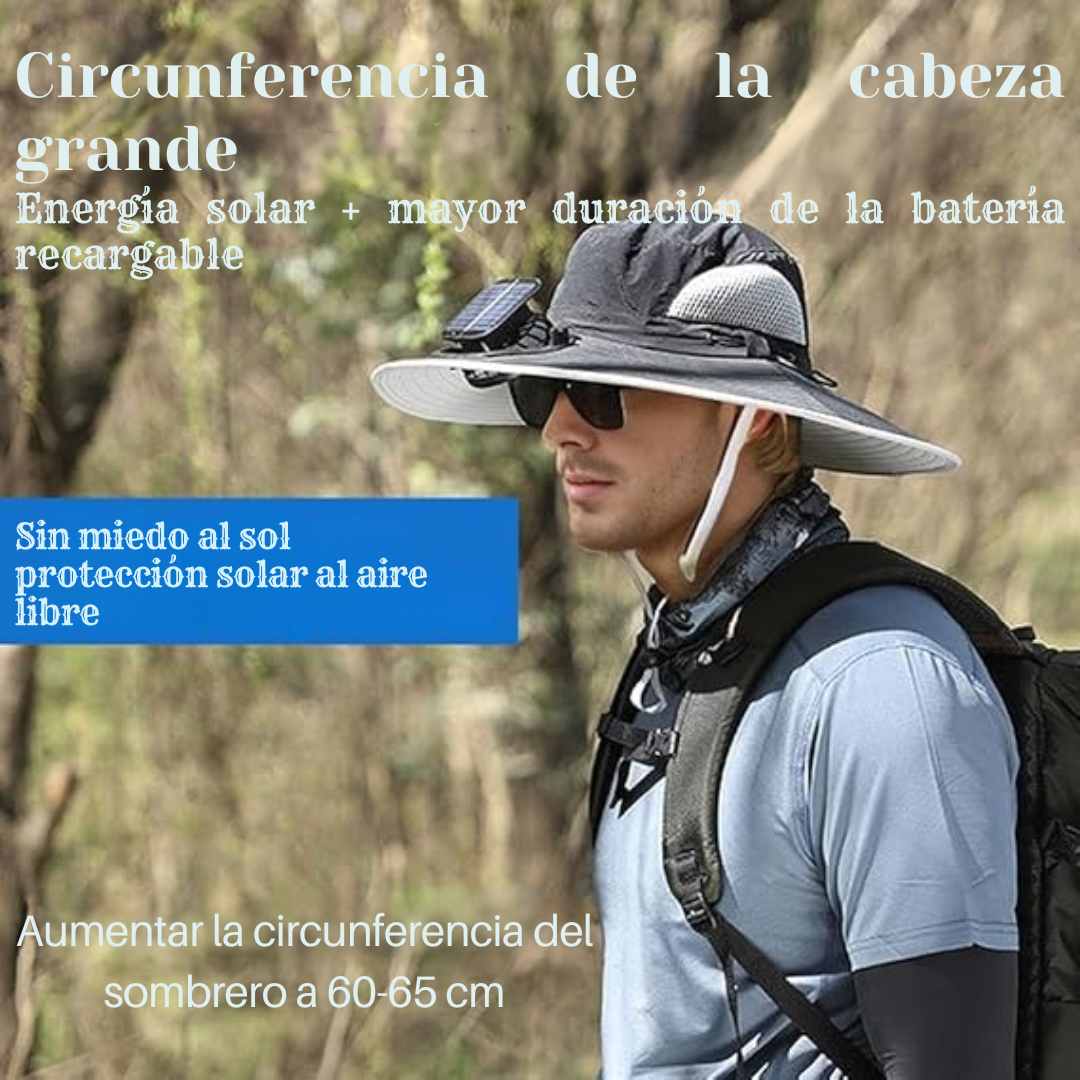 SolarCool™ – Sombrero con Ventilador Solar Doble para Máximo Frescor