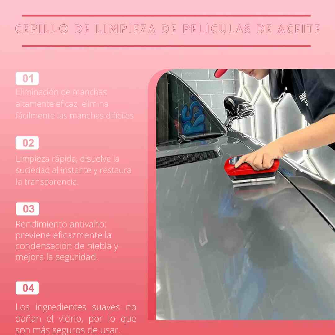 OIL FILM® CEPILLO HIDROFOBICO PARABRISAS, VIDRIOS Y ESPEJOS EMPAÑADOS