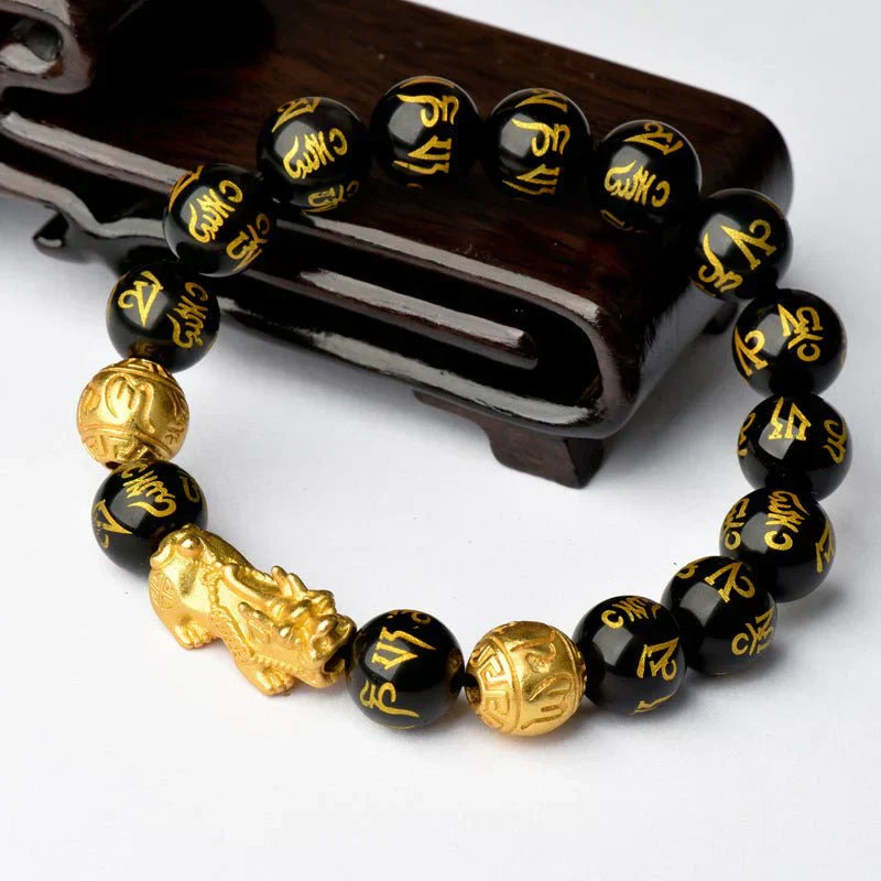 PULSERA FENG SHUI™  ORO LAMINADO DE LA RIQUEZA Y LA BUENA SUERTE