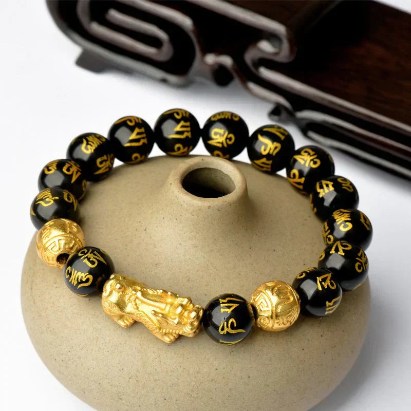 PULSERA FENG SHUI™  ORO LAMINADO DE LA RIQUEZA Y LA BUENA SUERTE