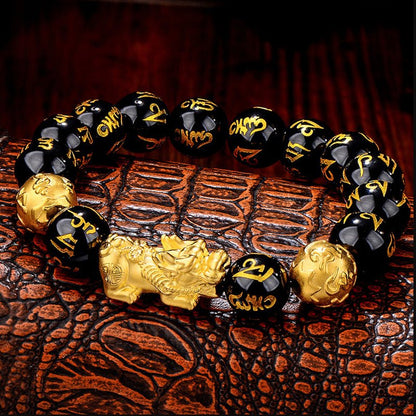 PULSERA FENG SHUI™  ORO LAMINADO DE LA RIQUEZA Y LA BUENA SUERTE